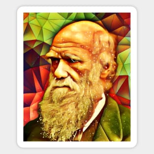 Charles Darwin Snow Portrait | Charles Darwin Artwork 9 Magnet